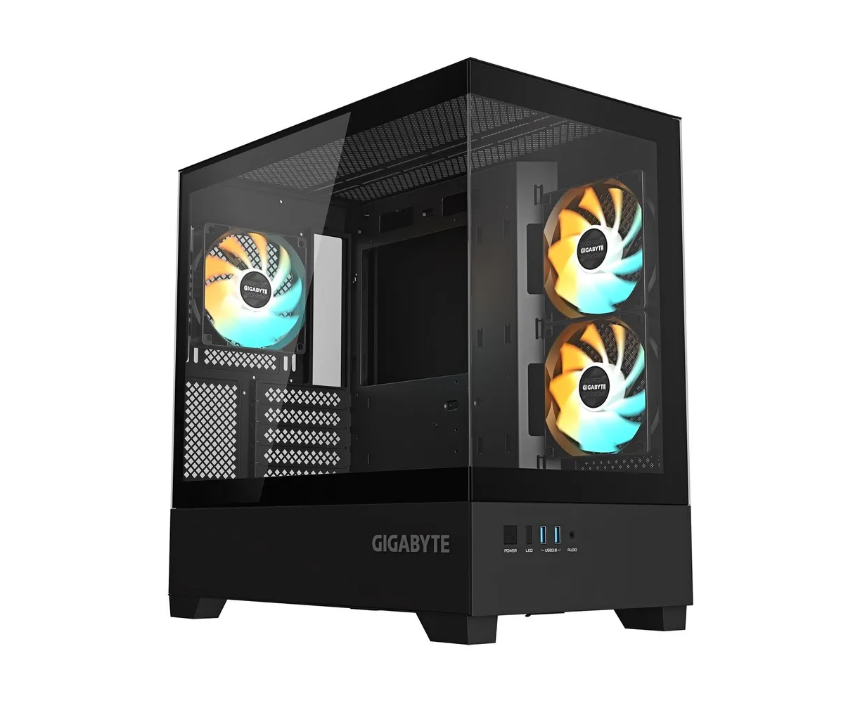 Корпус Gigabyte C201 Panoramic (GB-C201 P) m ATX без БП Черный