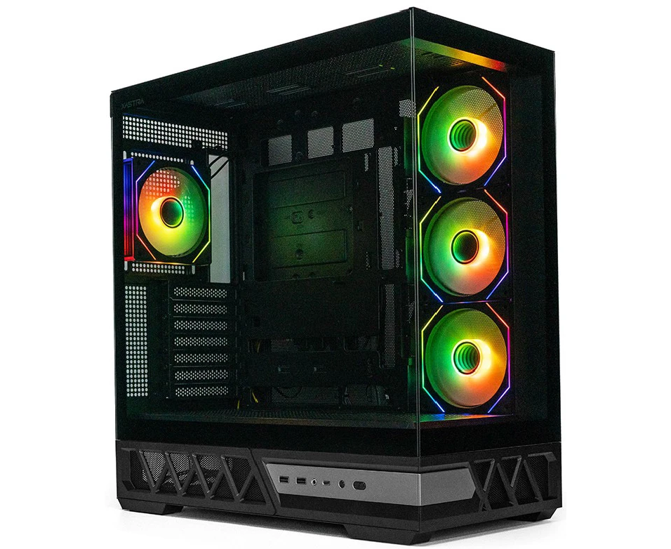Корпус XASTRA Q700 4 ARGB-C10-UC Black (Q700-4 FM12 A-C10-UC) ATX/Aquarium/Screewless/4x120mm ARGB PWM mirror fans/Argb+PWM HUB 10port/Type C