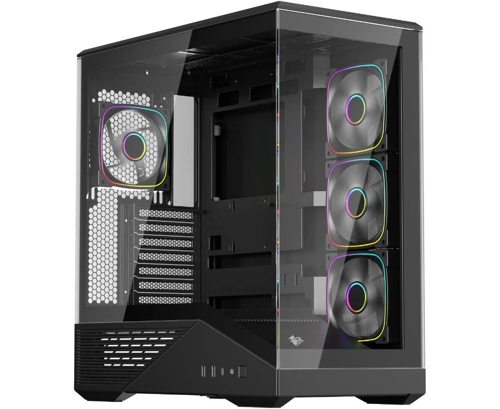 Корпус 1 STPLAYER GM7 ARGB Black (GM7-BK-3 FN7 R-1 FN7) / ATX / 4x120mm ARGB fans