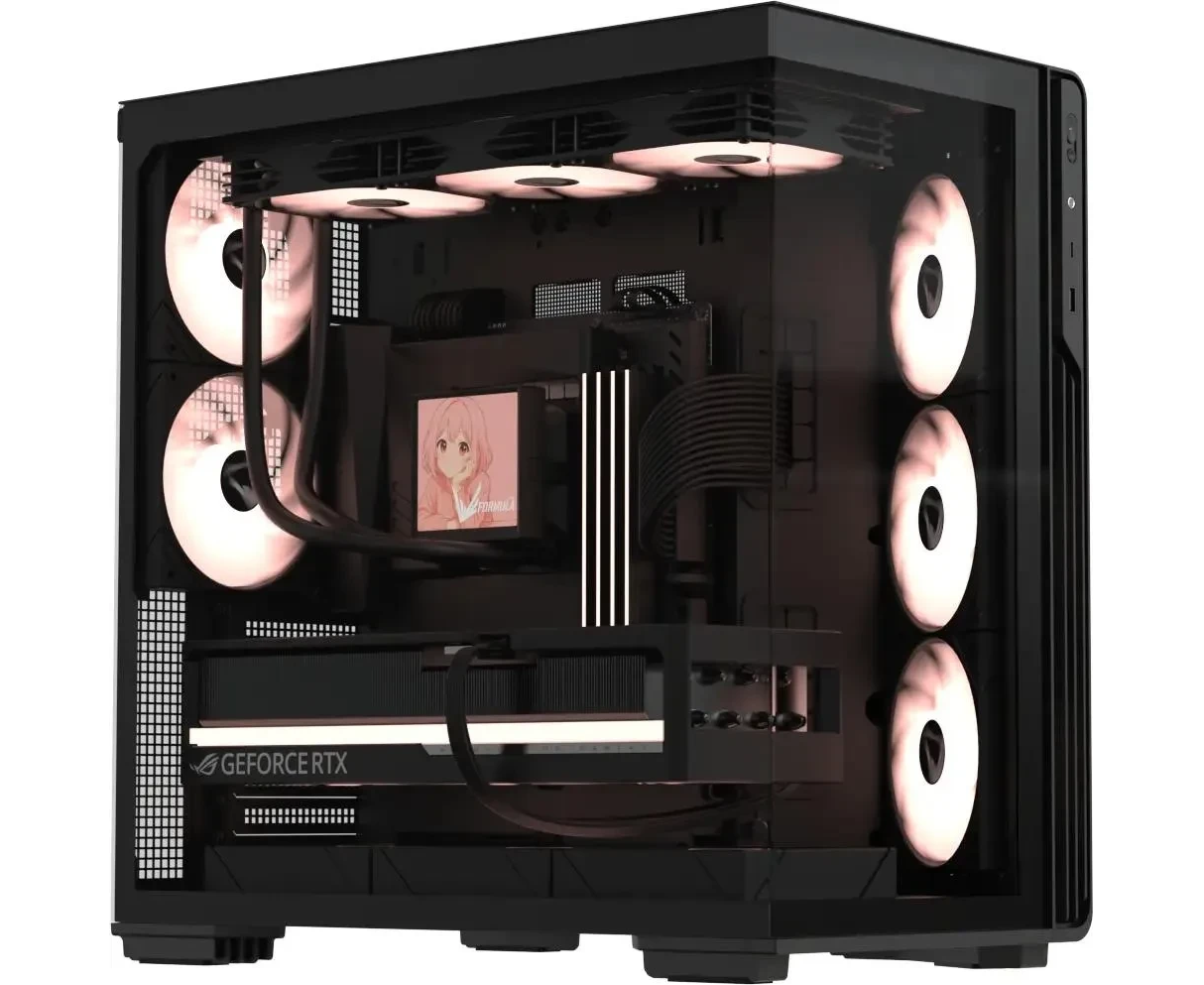 Корпус Formula Crystal Z7 PA черный без БП ATX 5x120mm 1x USB3.0 1x USB3.1 audio bott PSU