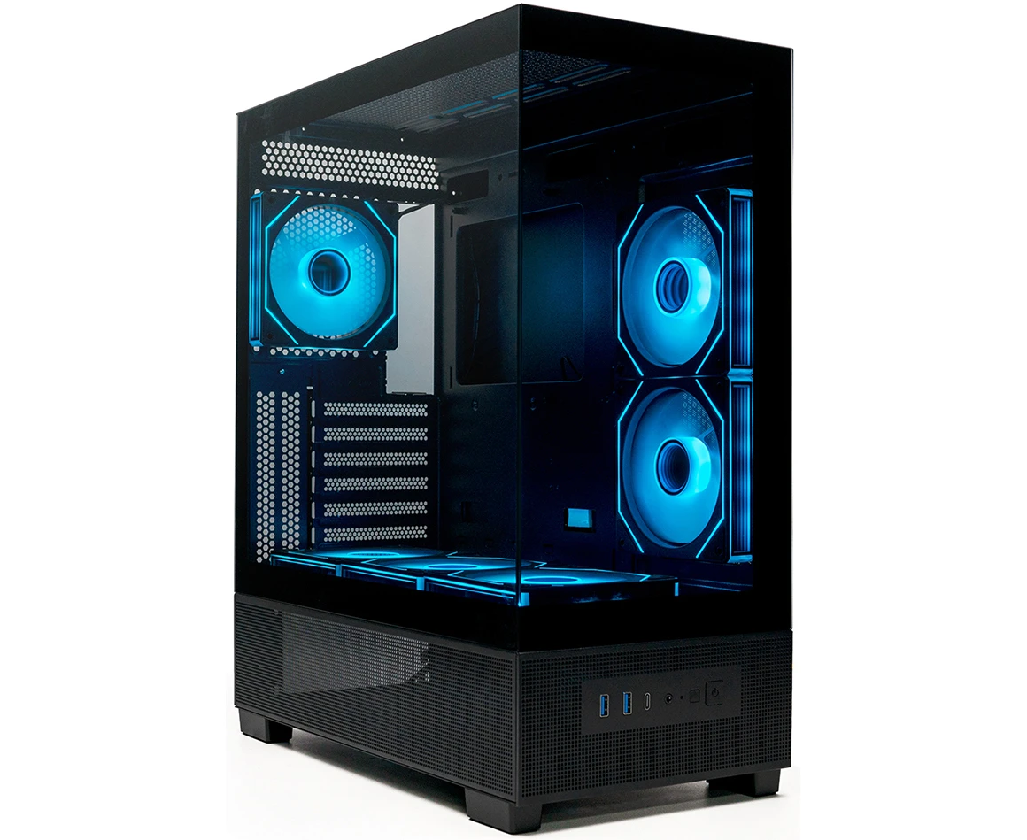 Корпус XASTRA Q500 6 ARGB-C10-UC Black (Q500-6 FM12 A-C10-UC) ATX/Aquarium/Screewless/ 6x120mm ARGB PWM FM fans/Argb+PWM HUB 10port/ Type-C