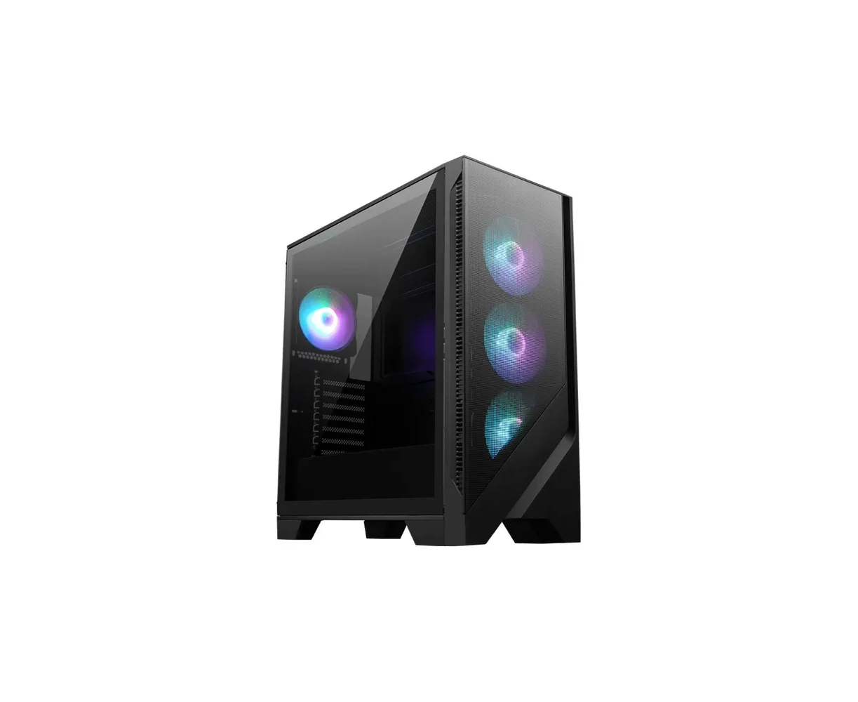 Корпус MSI Mag Forge 321 R Airflow (306-7 G23 R41-HH9), без БП, Midi-Tower, TG, 4x120mm ARGB, 2x USB 3.2, 1x USB Type-C, ATX, m ITX Black