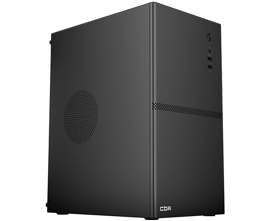Корпус CBR V861 (PCC-MATX-V861-WPSU), без БП, m ATX Minitower, 2*USB 2.0, HD Audio+Mic, Black