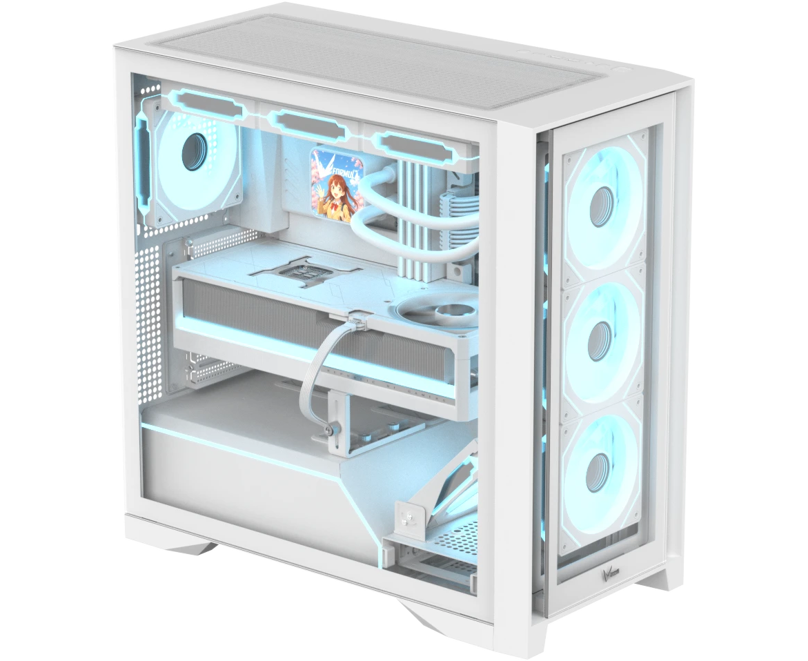 Корпус Formula V Line Air Power G8 White, ATX, Dual Front Panels, Type-C*1, USB3.0*1