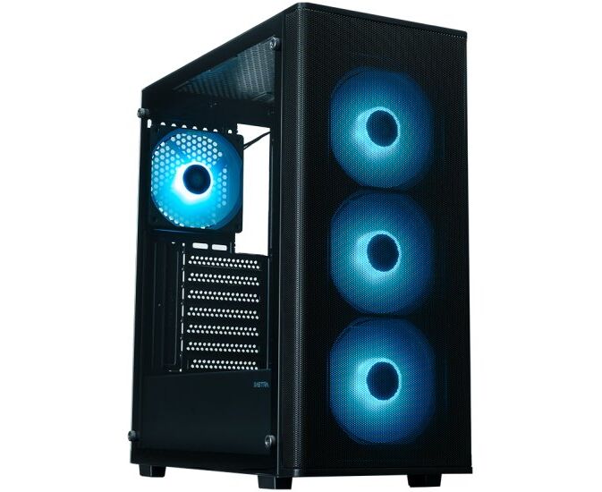 Корпус XASTRA A300 4 ARGB Black (A300-4 FC12 A) ATX/Mesh/ full-size TG / 4x120mm FC120 ARGB PWM fans