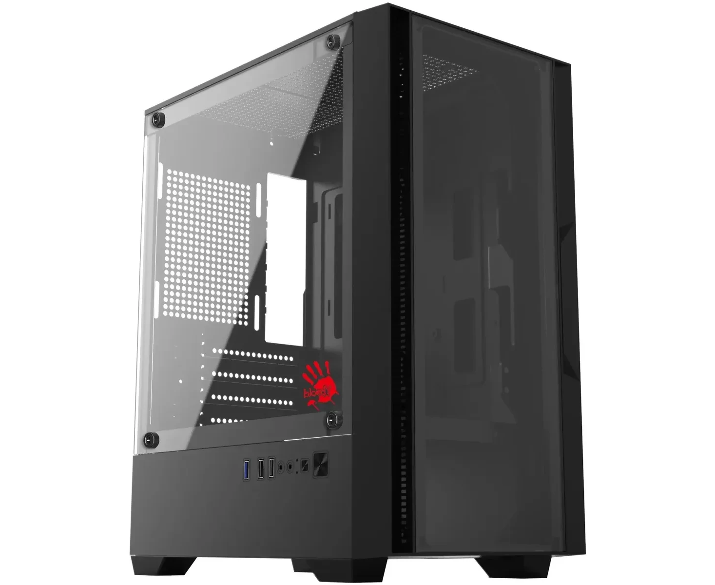 Корпус BLOODY CC-123 (cc-123-bk), m ATX, Mini-Tower, без БП, черный