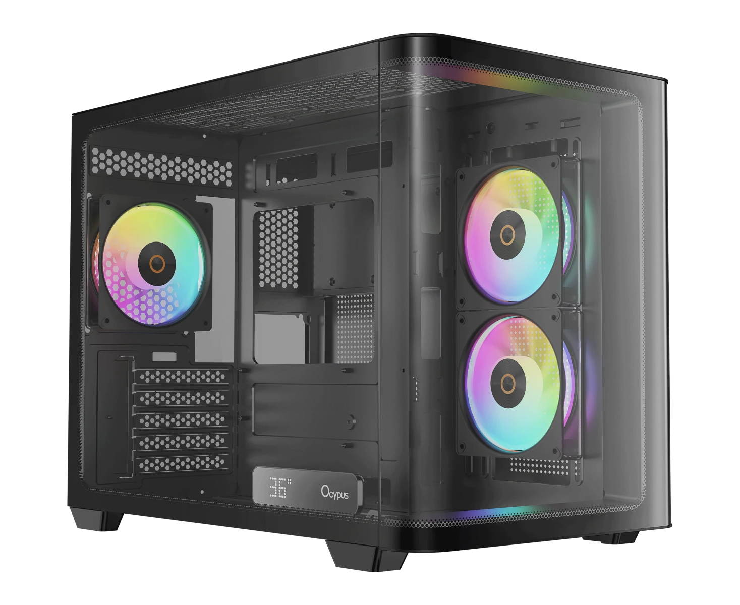 Корпус Ocypus Iota C50 BK Curve ARGB Digital m ATX без БП (Iota-C50-BKD300 CD-GL)