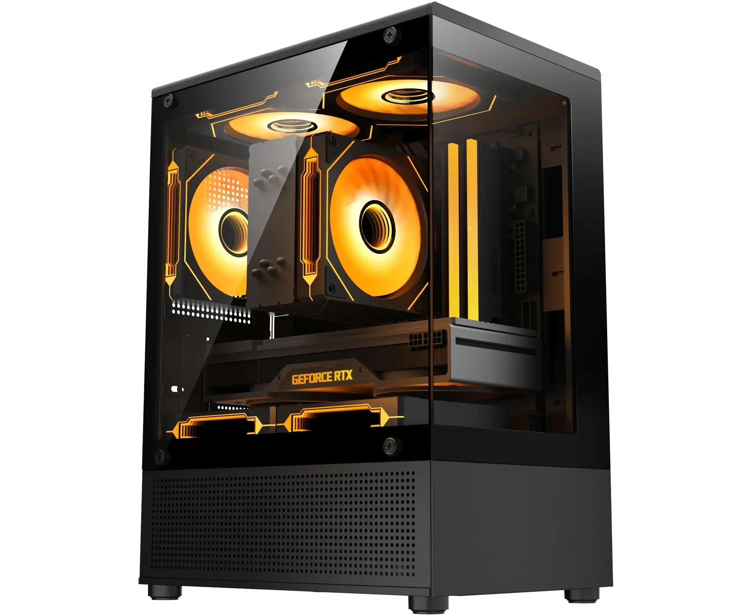 Корпус Accord ACC-UE2 B TG Office Pro, m ATX, m ATX, без БП, черный