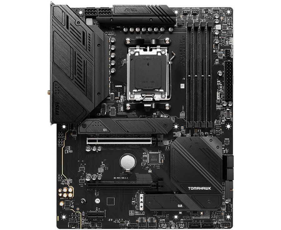 MB s AM5 MSI MAG B650 Tomahawk Wi Fi 4*DDR5, 2*PCI Ex16, 1*PCI Ex1, 3*M.2, 2*Type C, 3*USB3.2 Gen2, 6*USB3.2 Gen1, 6*USB2.0, 6*SATA3.0, 2.5 G, DP, HDMI, ATX