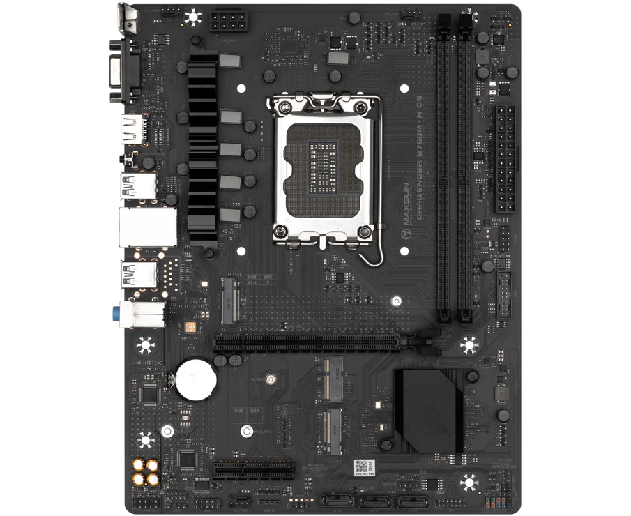 MB s1700 Maxsun MS-Challenger B760 M-N D5 (6940709692387), 2*DDR5, 1*PCI Ex16, 1*PCI Ex4, 2*M.2, 6*USB3.2 Gen1, 6*USB2.0, 3*SATA3.0, 1 G, VGA, HDMI, M-ATX, RTL