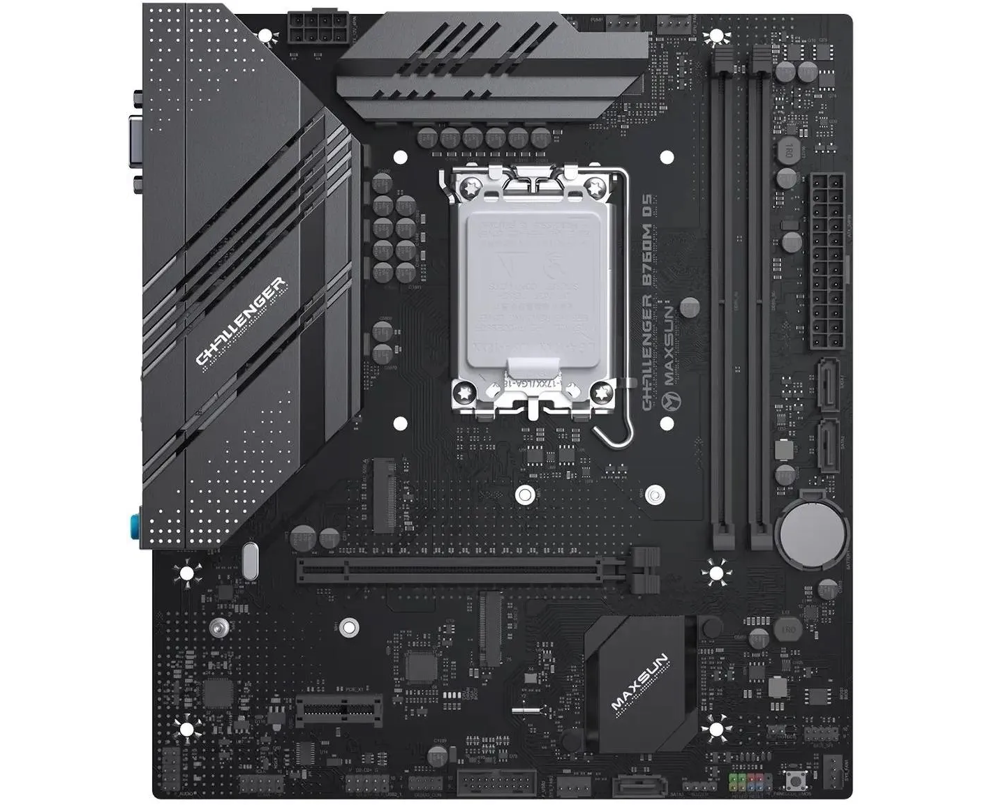 MB s1700 Maxsun MS-Challenger B760 M D5 Wifi (6940709660386), 2*DDR5, 1*PCI Ex16, 1*PCI Ex1, 2*M.2, 6*USB3.2 Gen1, 4*USB2.0, 3*SATA3.0, 1 G, VGA, HDMI, M-ATX, RTL