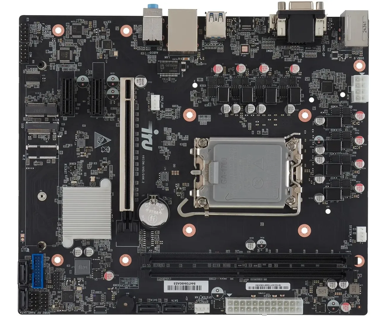 Материнская плата IRU H610 M-VHD/D4 M.2, LGA 1700, m ATX, Ret