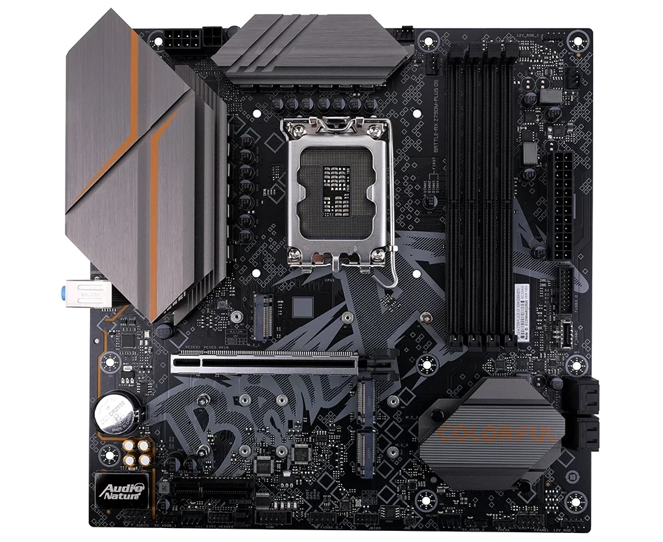 Материнская плата Colorful Battle-AX Z790 M-Plus D5 V20 Z790 LGA1700 4x DDR5 2x PCI Ex16 1x PCI Ex4 3x M.2 2x Type C 1x USB3.2 Gen2 3x USB3.2 Gen1 5x USB2.0 6x SATA3