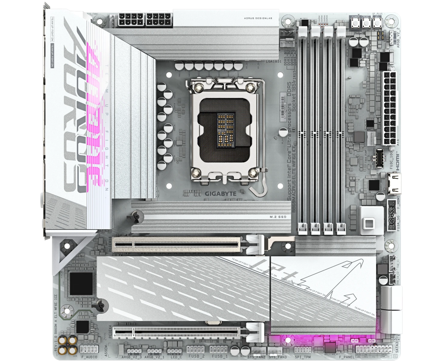 Материнская плата Gigabyte B860 M Aorus Elite Wifi6 E Ice