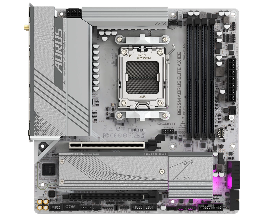 Материнская плата Gigabyte B650 M Aorus Elite AX Ice