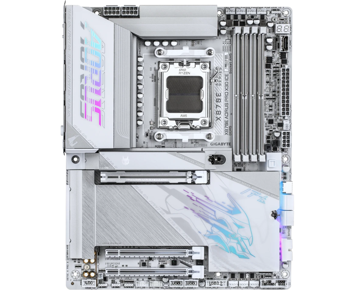 Материнская плата Gigabyte X870 E Aorus Pro X3 D Ice