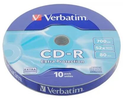 Диск CD-R Verbatim 700 Mb 52x Jewel case (10шт) (43327)