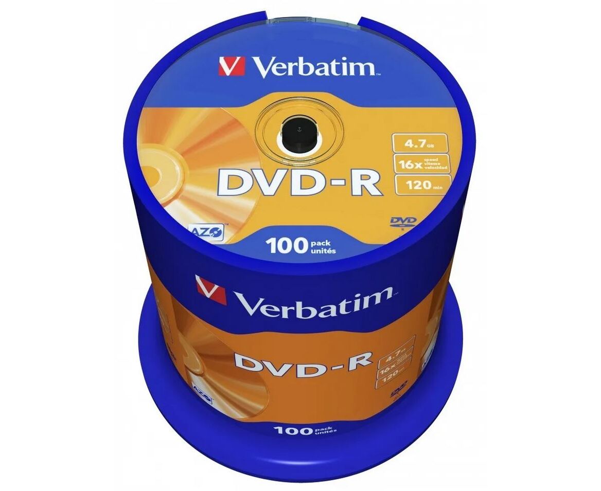 VERBATIM DVD-R 4,7 GB 16x CB/100