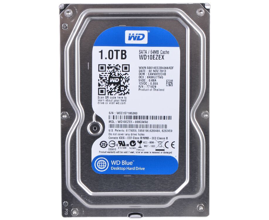 HDD 3.5" 1.0 TB 7200rpm SATA3 64 MB WD Blue (WD10 EZEX)