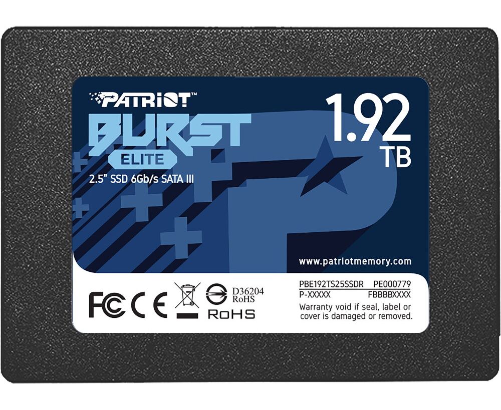 SSD PATRIOT PBE192 TS25 SSDR SATA2.5" 1.92 TB BURST E