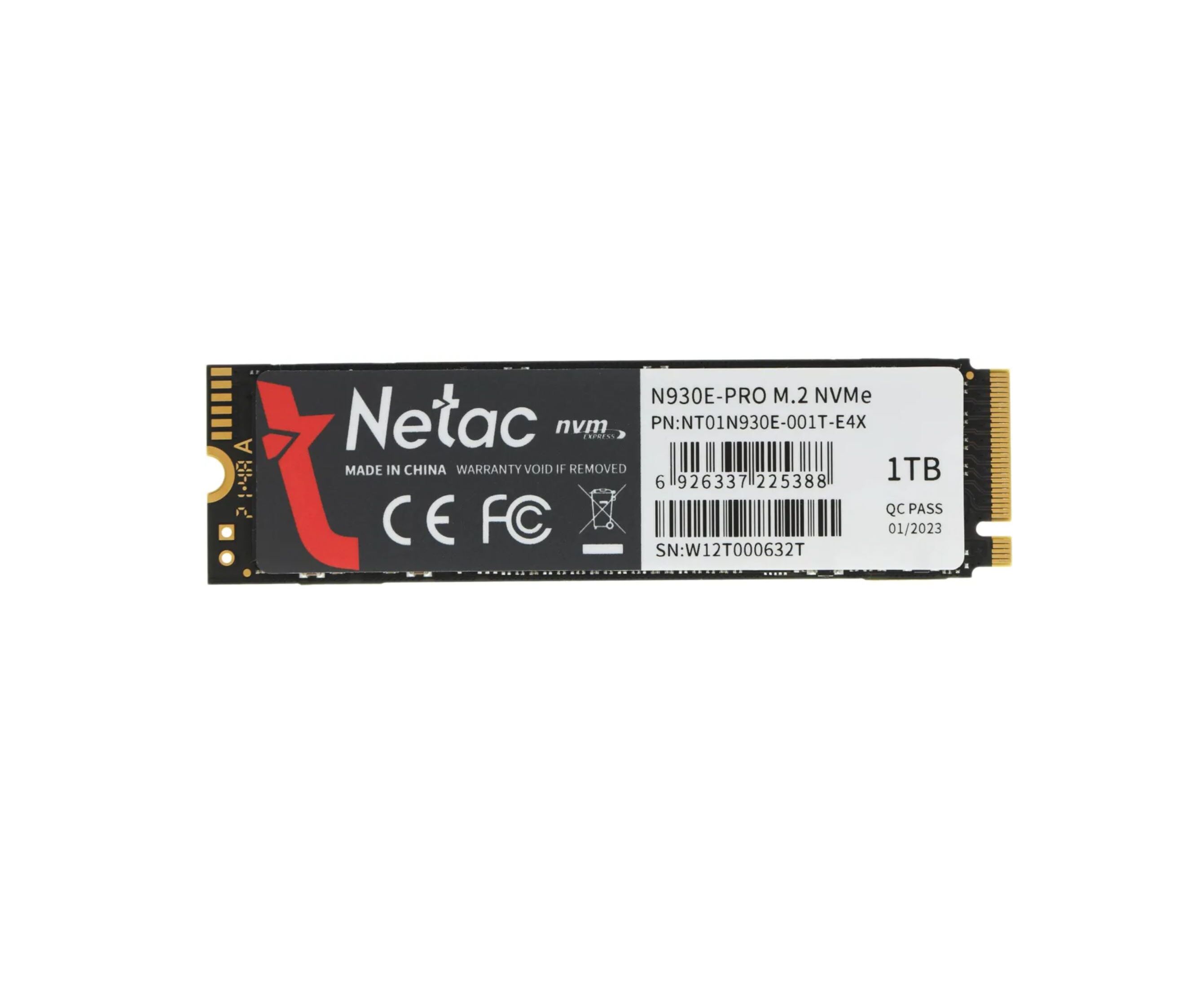 SSD Netac N930 E Pro 1 Tb (NT01 N930 E-001 T-E4 X) M.2 2280 NV Me PC Ie