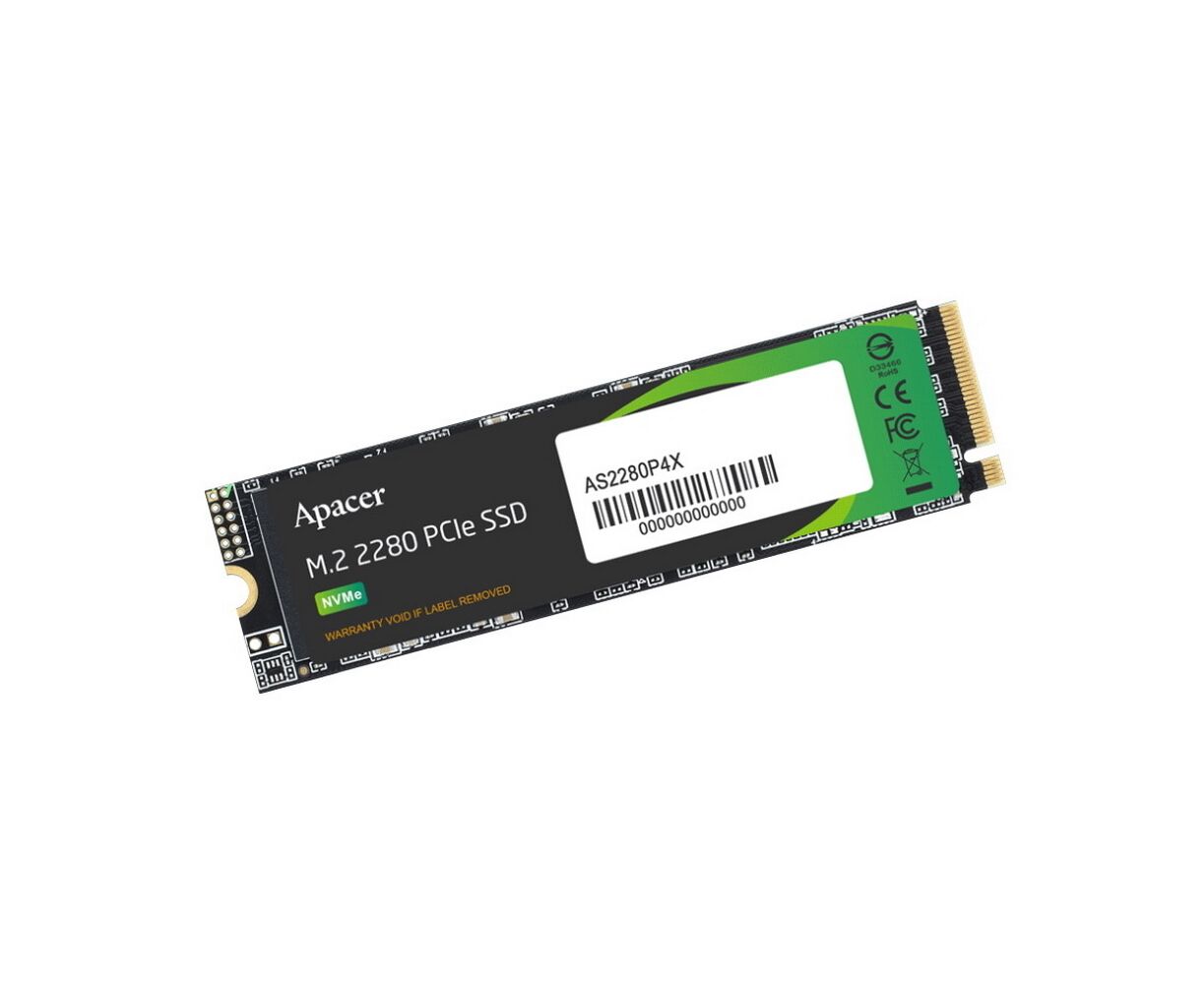 SSD M.2 PC Ie Gen3x4 1 TB Apacer AS2280 P4 X 2280, R2100/W1700 Mb/s, 3 D NAND, MTBF 1.8 M, NV Me, 350 TBW, Retail, 3 years (AP1 TBAS2280 P4 X-1)