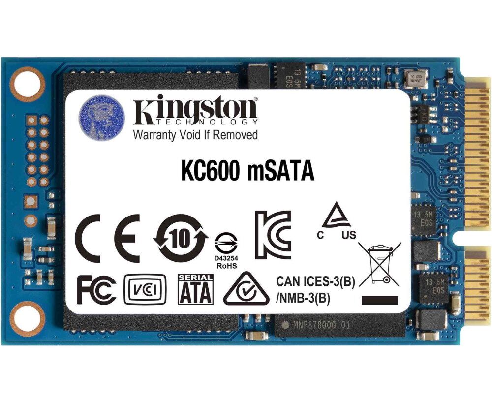 SSD Kingston SKC600 MS/256 G SKC600 MS 256 Gb 3 D TLC, m SATA, R/W 550/500 MB/s, 150 TBW