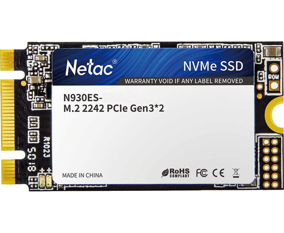 SSD Netac 1.0 Tb N930 ES Series (NT01 N930 ES-001 T-E2 X)l PCI-E 3.1 x2, up to 1650/1500 M Bs, 3 D TLC, NV Me 1.3, 22х 42mm