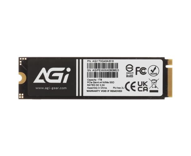 SSD A Gi AGI1 T0 G43 AI818 PCI-E 4.0 x4 1 TB M.2 2280