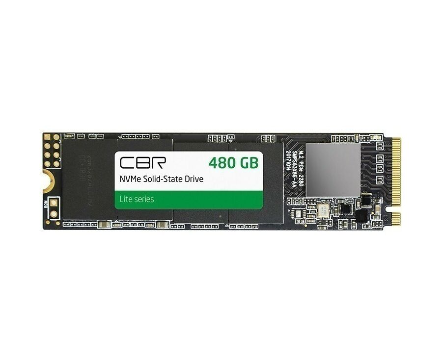 SSD CBR SSD-480 GB-M.2-LT22, серия Lite 480 GB, M.2 2280, PC Ie 3.0 x4, NV Me 1.3