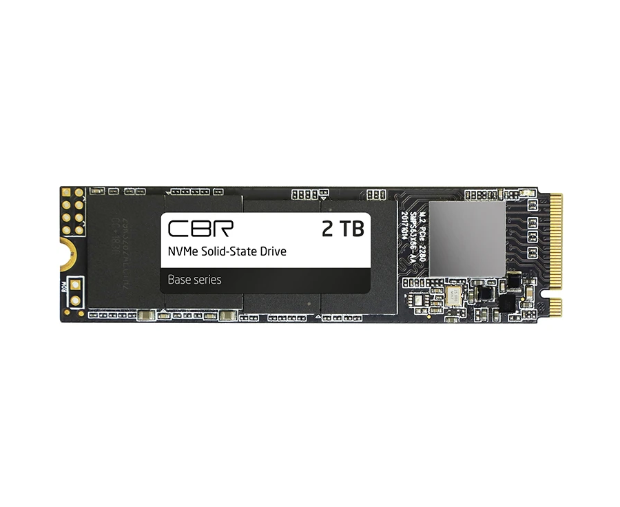SSD CBR Base SSD-002 TB-M.2-BS24b, 2048 GB, M.2 2280, PC Ie 3.0 x4, NV Me 1.3, 3 D TLC NAND, R/W speed up to 3500/3100