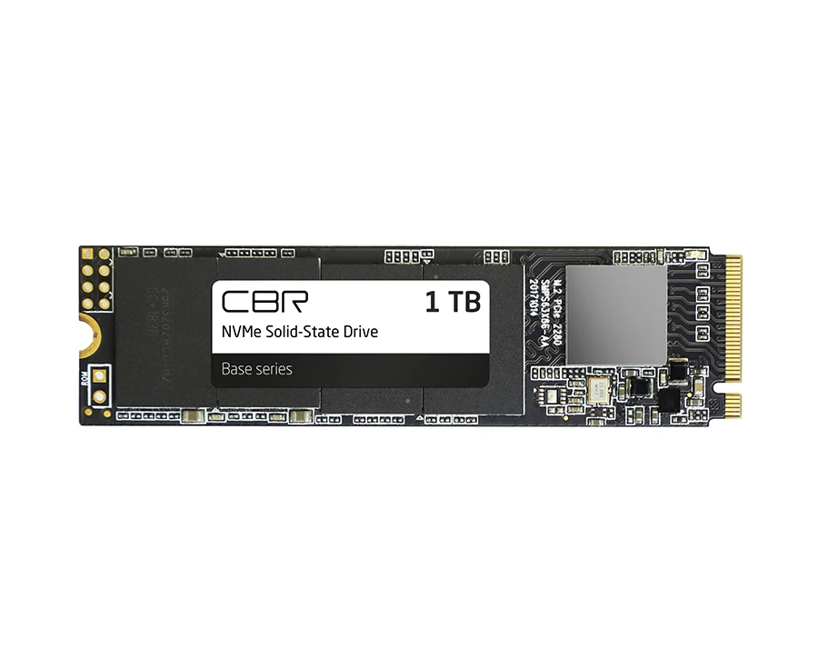 SSD CBR Base SSD-001 TB-M.2-BS24b, 1024 GB, M.2 2280, PC Ie 3.0 x4, NV Me 1.3, 3 D TLC NAND, R/W speed up to 3300/2900
