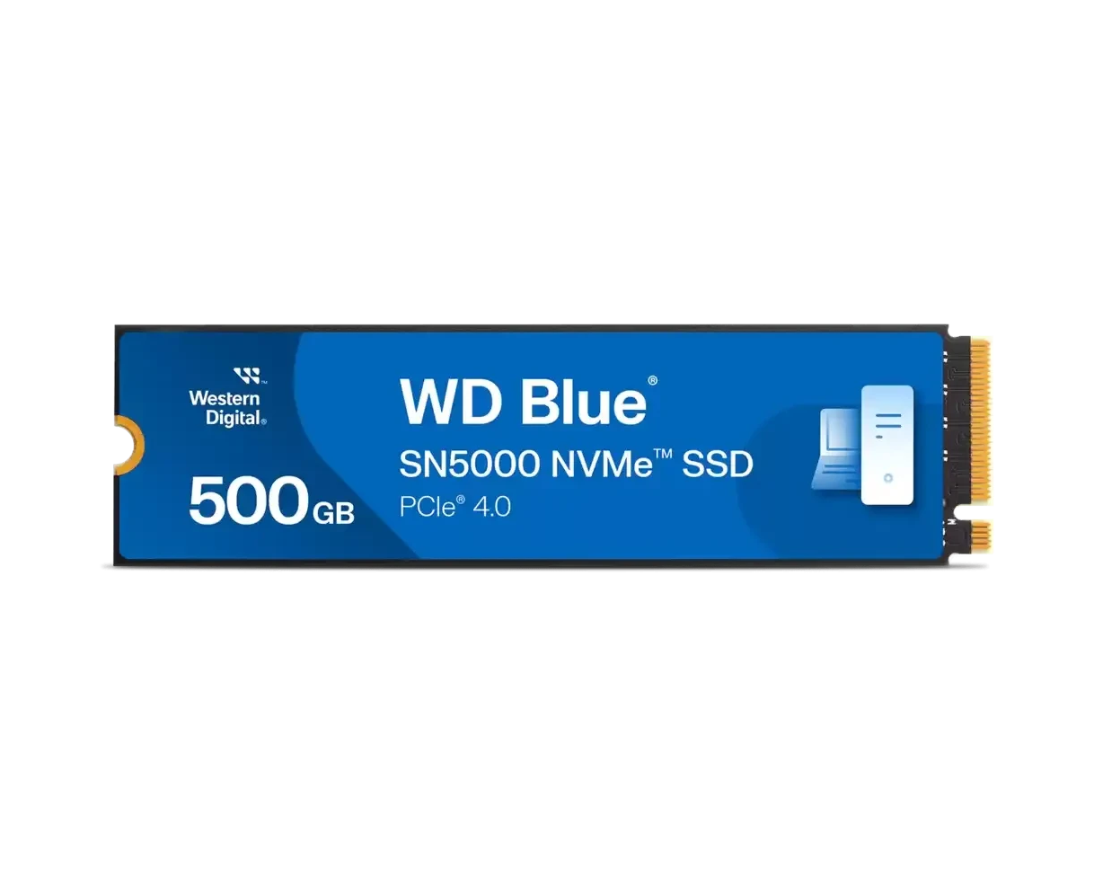 SSD Western Digital Blue SN5000 (WDS500 G4 B0 E) 500 Gb, M2.2280 PC Ie 4.0, 5000 M Bs/4000 M Bs, TBW 300