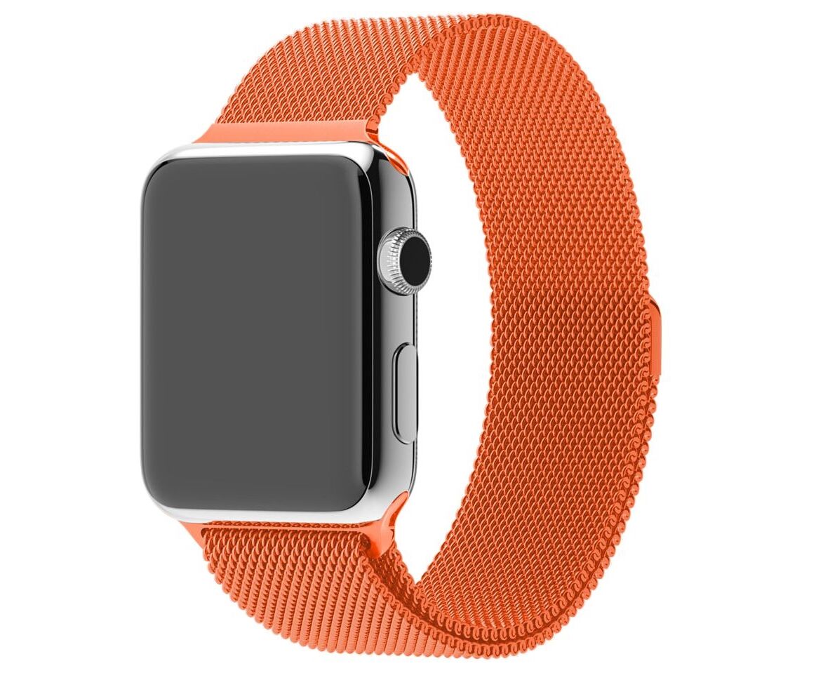 Ремешок Krutoff Milanese для Apple Watch 42/44mm (orange) G4
