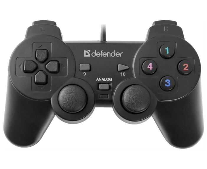 Геймпад Defender Omega, USB, 12 кнопок, 2 мини-джойстика, виброотдача, кабель: 1,8 м