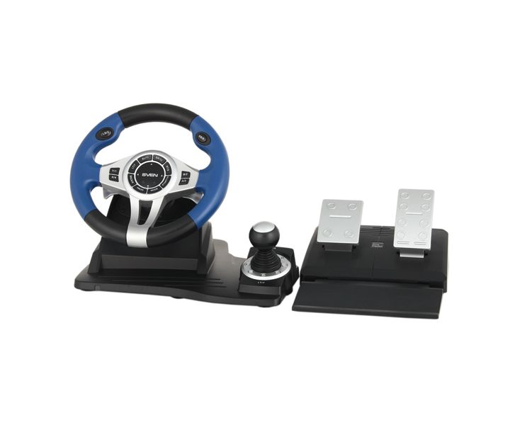 Руль SVEN GC-W600 SV-015435 (педали, вибро, лепестки, D-pad, 12 кл, PC/PS3/Xinput)