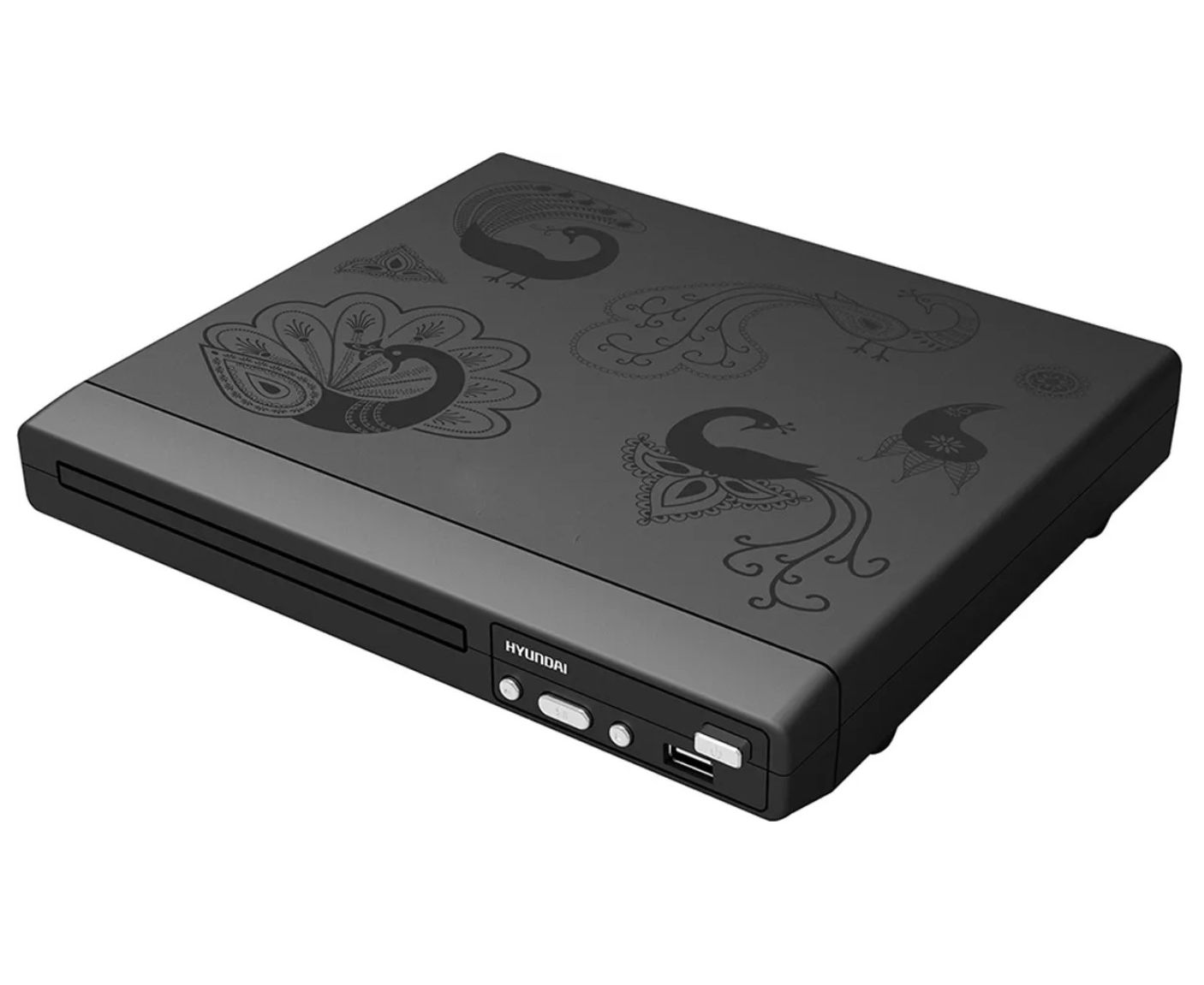 Плеер DVD Hyundai H-DVD120 черный ПДУ