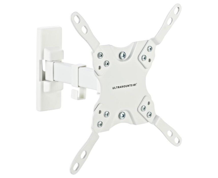 Кронштейн для телевизора Ultramounts UM 864 W белый 13"-42" до 20кг поворотно-выдвижной и наклонный