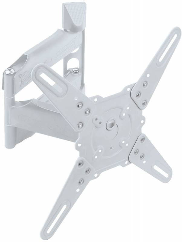 22"-65" Кронштейн Kromax ATLANTIS-40 Наклонно-поворотный белый макс.40кг Vesa 600x400
