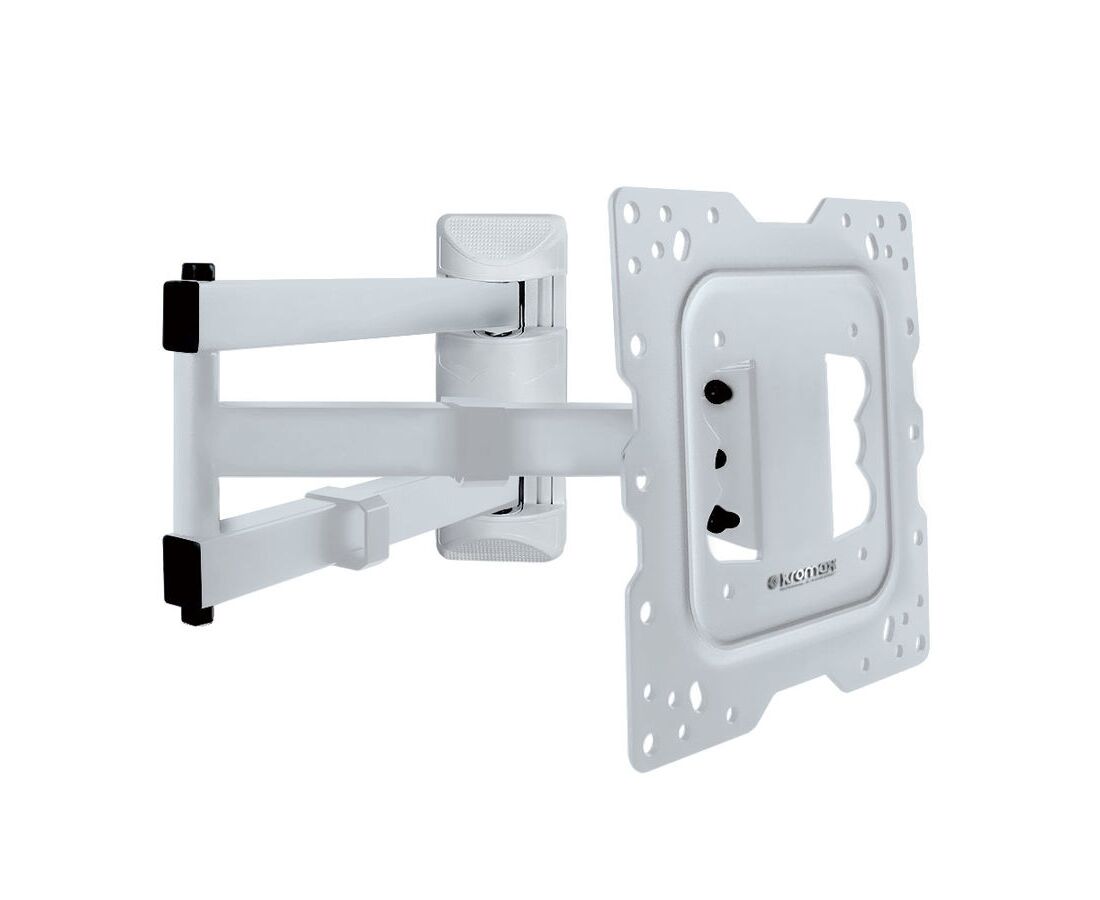Кронштейн KROMAX DIX-18 WHITE (для LED/LCD телевизоров 22"-55", max 40 кг, настенный, 5 ст свободы, наклон ±15°, поворот 180°, от стены 66-605 мм, max