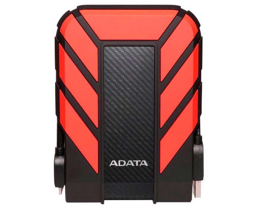 HDD ext 2.5" 1.0 TB USB3.1 ADATA Dash Drive Durable HD710 Pro, прорезиненный, черный/красный (AHD710 P-1 TU31-CRD) Waterproof/Dustproof/Shockproof, военный стандарт MIL-STD-810 G 516.6