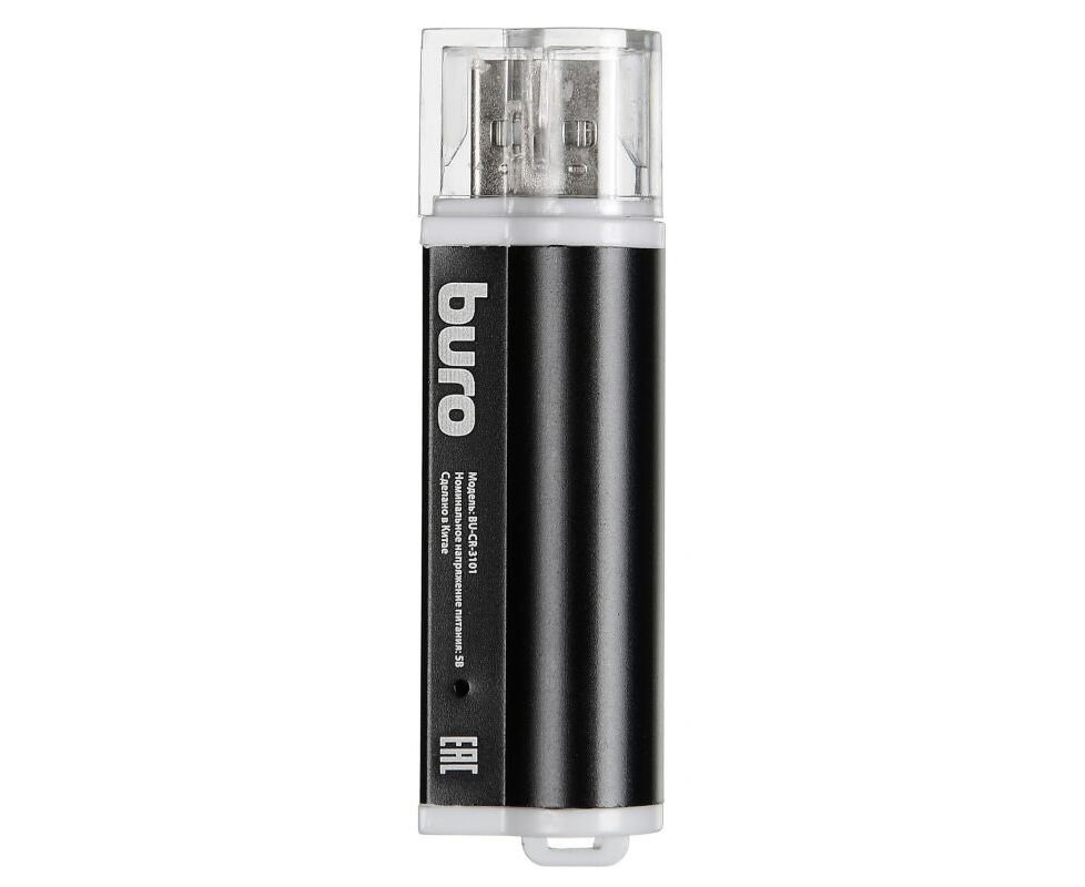Картридер Buro USB2.0 BU-CR-3101 черный