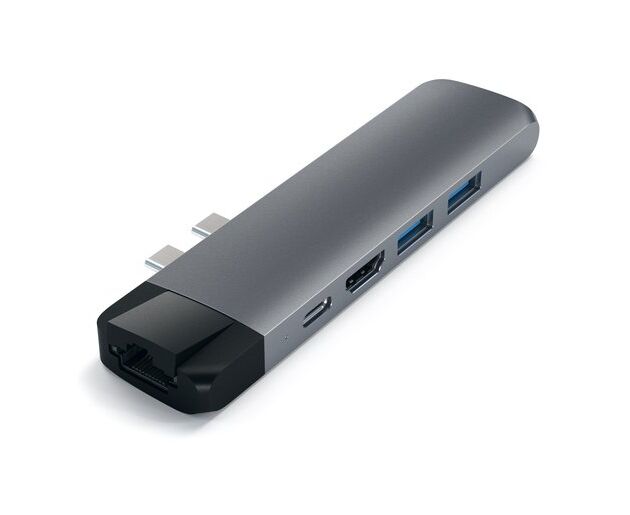 Хаб Satechi ST-TCPHEM Aluminum Type-C Pro Hub Adapter with Ethernet 4 K HDMI Space Gray