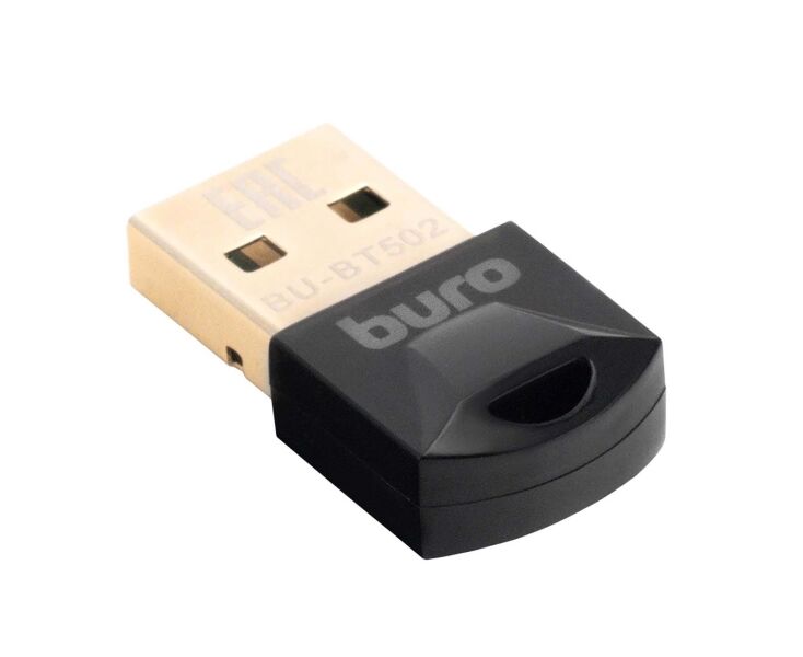Адаптер USB Buro BU-BT502 Bluetooth 5.0+EDR class 1.5 20м черный