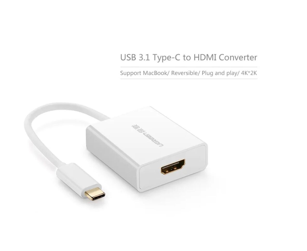Адаптер U Green 40273 USB-C to HDMI Adapter белый
