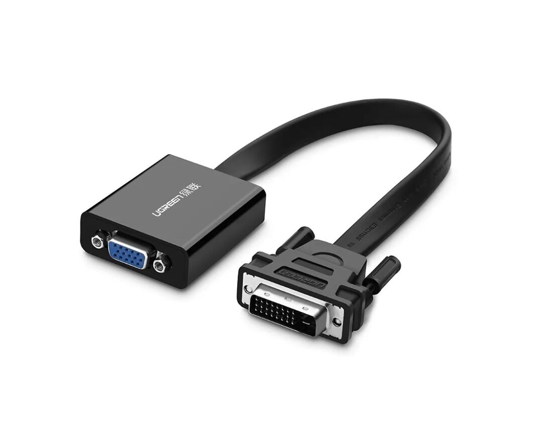 Конвертер U Green MM108 (40259) DVI-D to VGA Active Converter Flat Cable черный