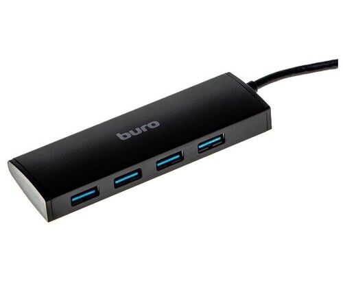 Разветвитель USB 3.0 Buro BU-HUB4-0.5-U3.0 4порт. черный