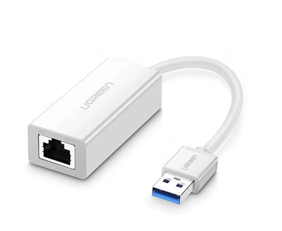 Адаптер U Green CR111 (20255) USB 3.0 Gigabit Ethernet Adapter белый