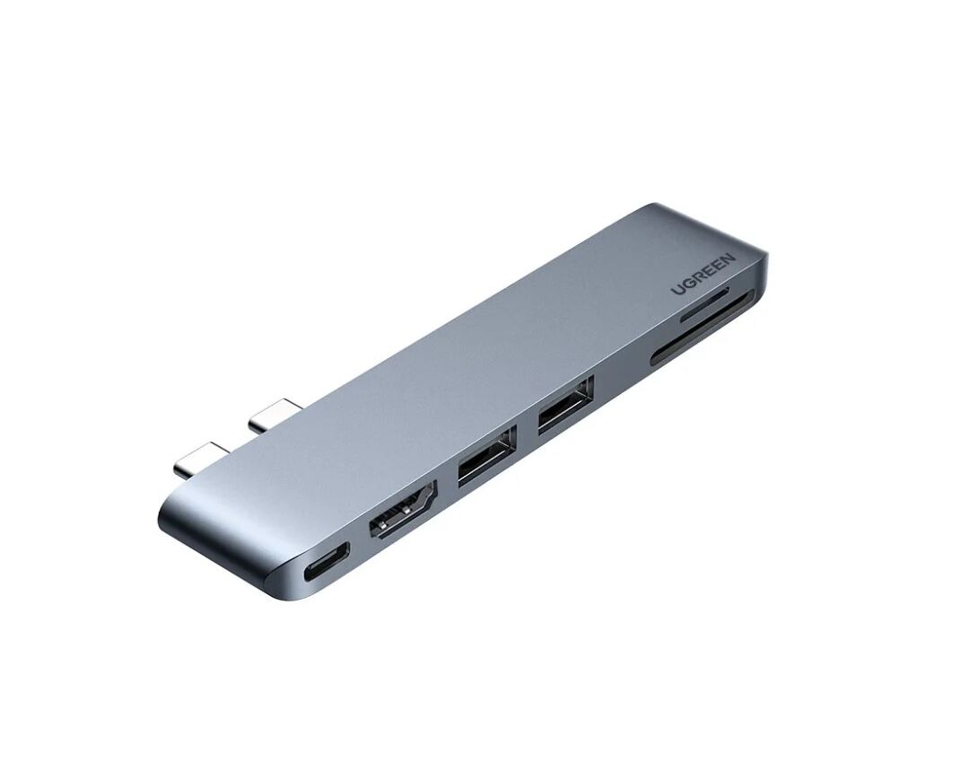 Адаптер U Green CM380 (80856) USB-C Multifunction Adapter серый