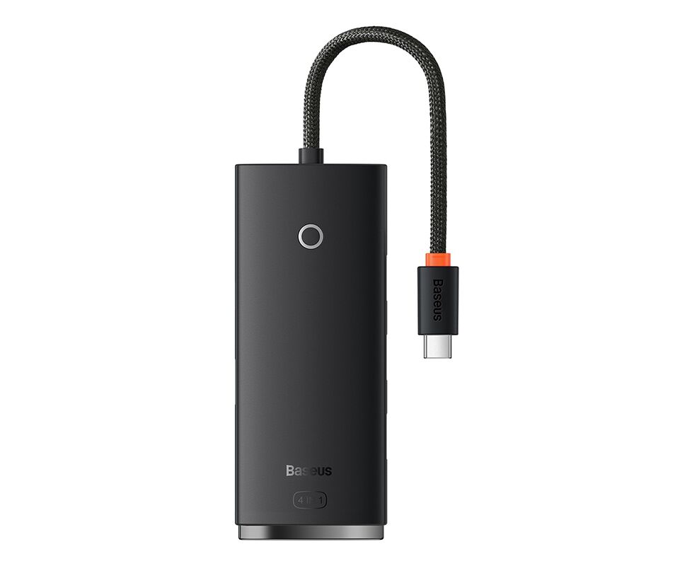 Хаб Baseus WKQX030301 Lite Series 4-Port Type-C HUB Adapter (Type-C to USB 3.0*4) 25cm Black